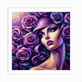 Purple Roses Art Print