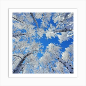 Snowy Trees In Winter Photo Art Print