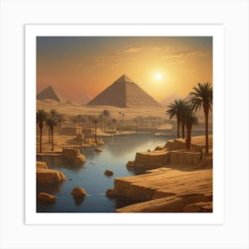 Ancient Egyptian Landscape 3 (1) Art Print