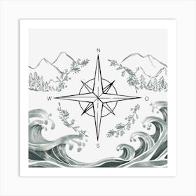 Compass Art Print