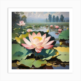 Lotus Flower Art Print