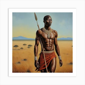 African Warrior Art Print