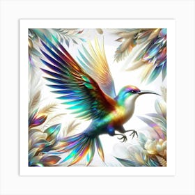 Kolibri Artwork Painting 26 Art Print