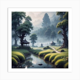 Chinese Landscape Art Print