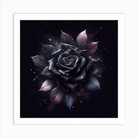 Black Rose Art Print