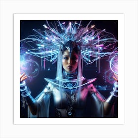 Futuristic Woman 7 Art Print