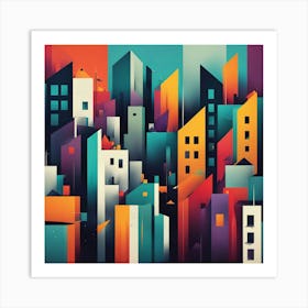 Abstract Cityscape 7 Art Print