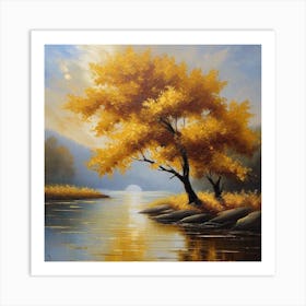 Autumn By The River 1 Art Print