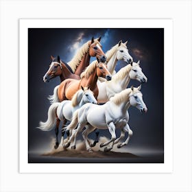 Horses In The Sky Art Print