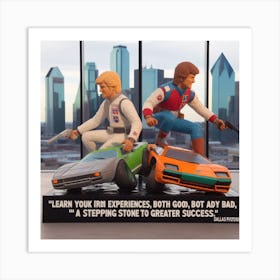 Two Cars In The City Art Print