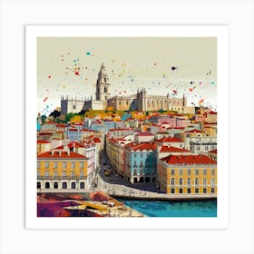 Lisbon Cityscape 4 Art Print