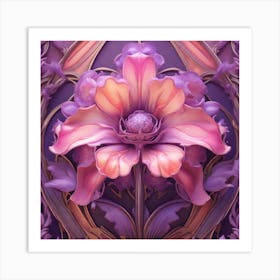 Pastel Purple Flower Art Print