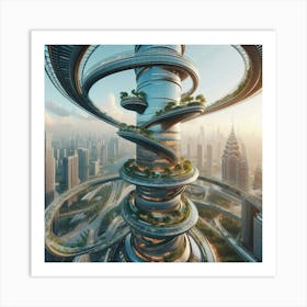 Futuristic City 120 Art Print