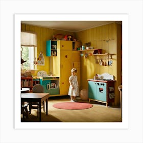 Children S Room From The 1950s (2) Art Print