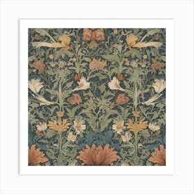 William Morris inspired wallpaper design Art Print