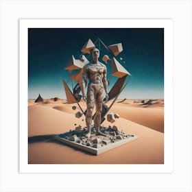 Man In The Desert 11 Art Print