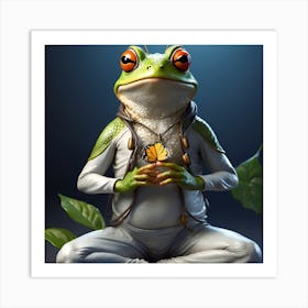 Frog Meditation Art Print