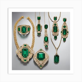 Emerald Jewelry Art Print