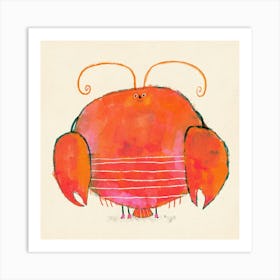 Happy Red Lobster Art Print