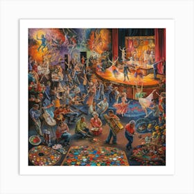 Night At The Theatre Art Print