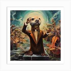 Otter Orchestra Art Print