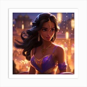 Princess Jasmine Inspired  Art Print