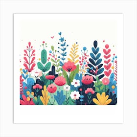 bushes of flowers 1 Art Print