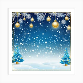 Season Background Holiday Merry Ornament Text New Year Decorating Eve Happy Design Card (11) Art Print