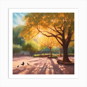 Autumn In The Park Art Print