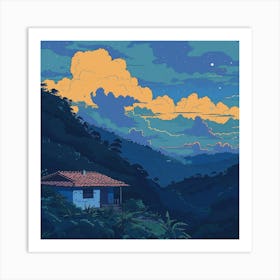 House In The Mountains Art Print