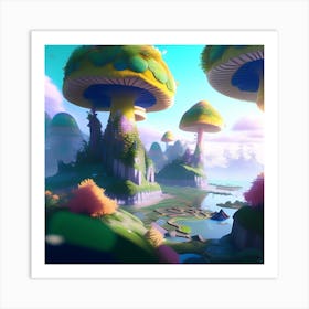 Mushroom Island 8 Art Print