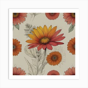 Gerbera Daisies 1 Art Print