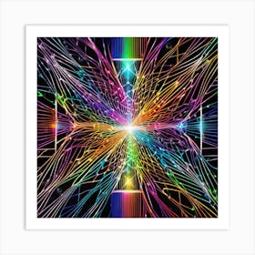 Psychedelic Cross 1 Art Print