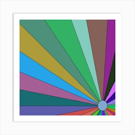 Rainbow Sunburst Art Print