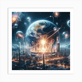 Futuristic City 106 Art Print