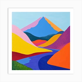 Colourful Abstract Fuji Hakone Izu National Park Japan 1 Art Print