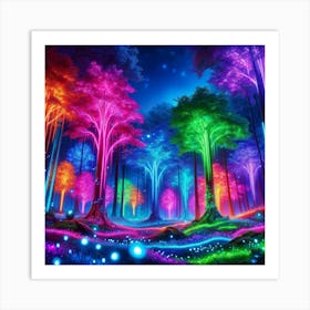 Colorful Forest Art Print