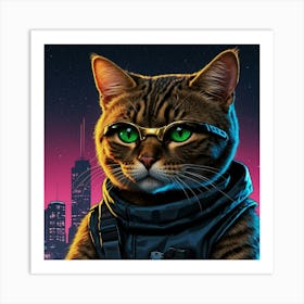 Default A Badass Ninja Cat Named Bitmeow Movie Poster Backgrou 0 Art Print