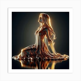 Golden Woman 1 Art Print