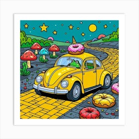 Donuts On The Road Art Print