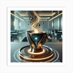 A Futuristic Drink Presentation Of Galactic Brew I Art Print