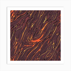 Seamless Pattern With Lava Art Print