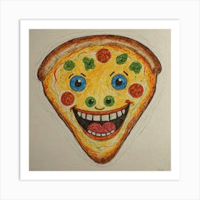 Pizza Face 1 Art Print