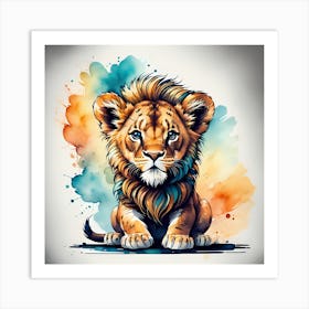 Cute Lion Art Print