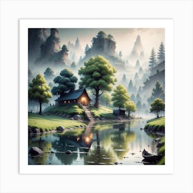 House In The Forest 1 Art Print