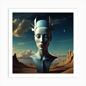 Woman In The Desert 1 Art Print