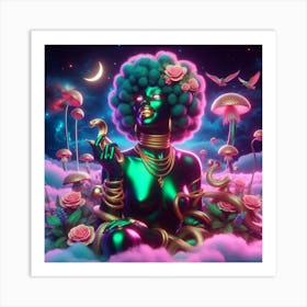 Psychedelic Woman Art Print