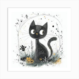 Black Cat 3 Art Print