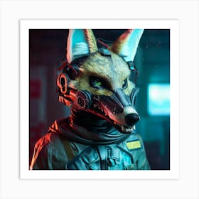 Fox Mask 9 Art Print