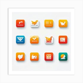 Collection Of Digital Payment Icons Key For An Online Retail Business Seamlessly Blending In With (1) Art Print